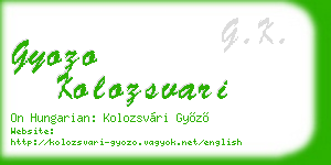 gyozo kolozsvari business card