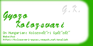 gyozo kolozsvari business card